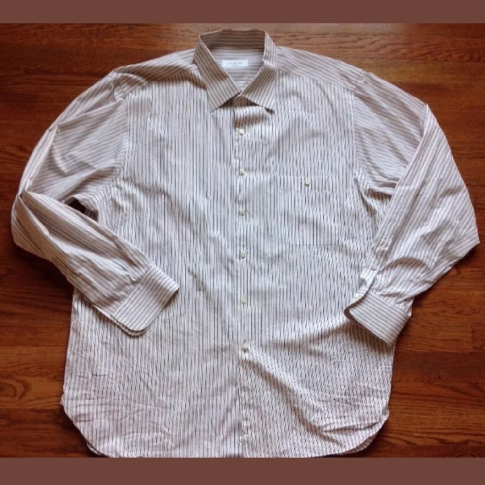 ERMENEGILDO ZEGNA Mens Portofino Striped Shirt XL